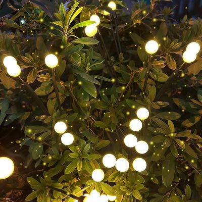 Lâmpadas LED Solar Solar de Luz Solar Negro Impermeável para Decoração de Caminhos de Jardim ((Branco Quente)