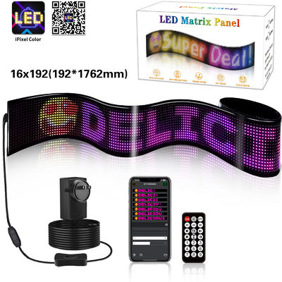 Ecrã de painel de matriz flexível USB 5V 16 * 192 tamanho de pixel para aplicações versáteis