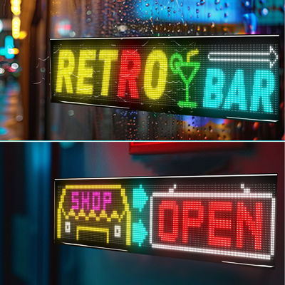 Alto brilho 3500 Nits LED Flexível tela Bluetooth Conexão 1330x192mm