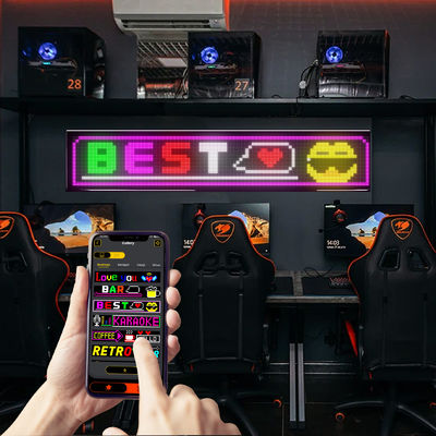 Tela Flexível LED de Brilho 3500 Nits com Painel de Matriz de Tamanho de Pixel 16*144 Controle APP / Remoto / Bluetooth